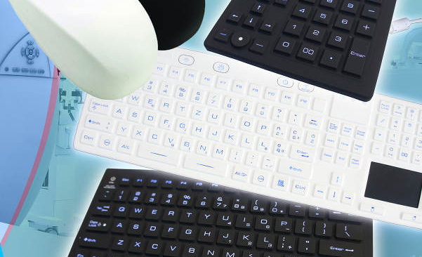 Medical keyboard and mouse are dishwasher safe